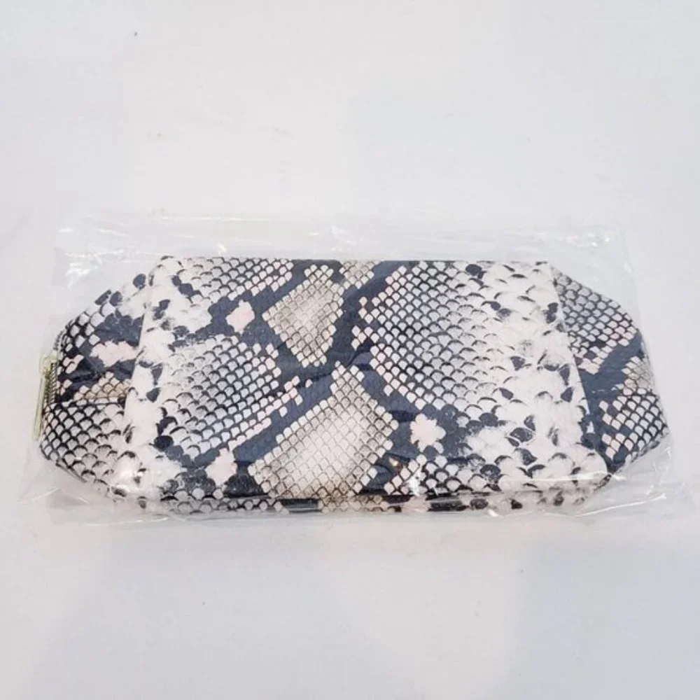 TARTE Fab & Faux Vegan Snakeskin Makeup Bag NEW